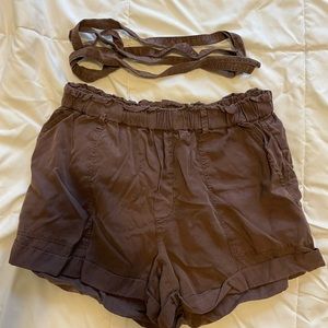 Aerie High Waisted Linen Shorts
